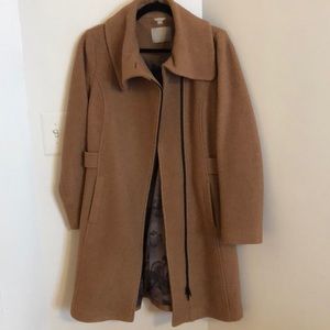 Soia & Kyo Camel Wool Asymmetrical Coat Large